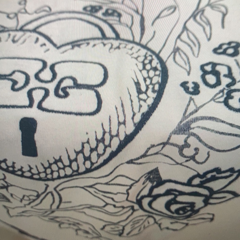 Ganni Love lock embroidered printed long sleeve T-Shirt - Picture 6 of 7